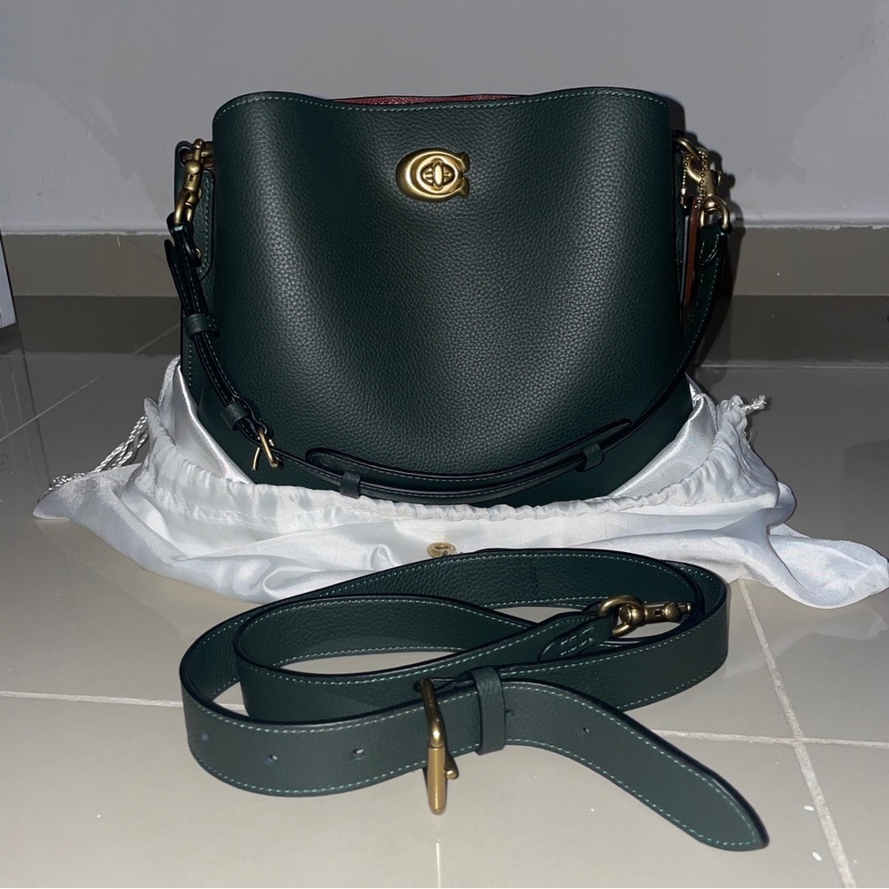 Brand new never used COACH Green Shoulder Bag with Convertible Straps